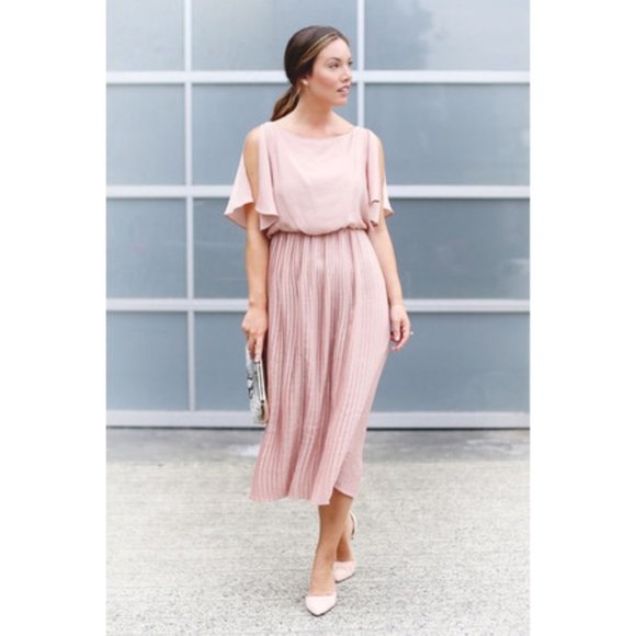 h&m pleated midi dress H&M | Dresses | Nwt Hm Light Pink Pleated Maxi Dress